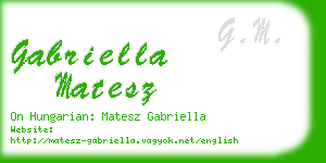 gabriella matesz business card